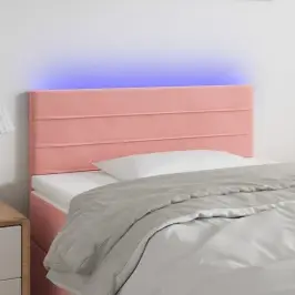 Galvūgalis Su Led, Rožinės Spalvos, 100X5X78/88 cm Aksomas