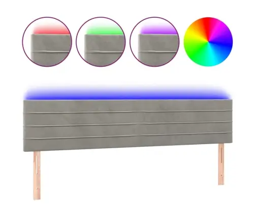 Led-Voodipeats, Helehall, 200X5X78/88 cm Samet