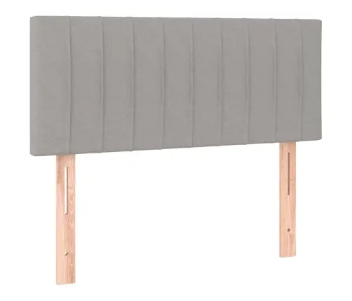 Gultas Galvgalis Ar Led, 80X5X78/88 Cm, Gaiši Pelēks Audums Vidaxl