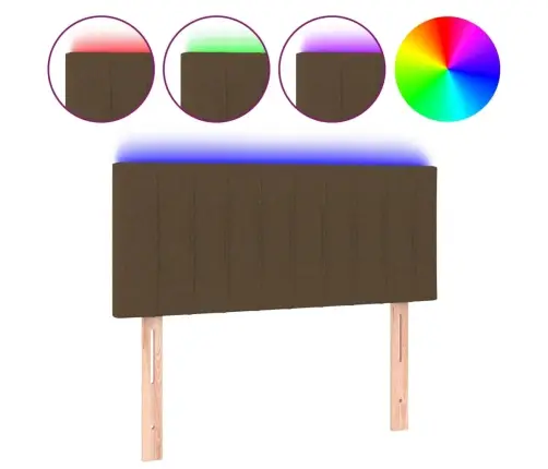 Led-Voodipeats, Tumepruun, 80X5X78/88 cm Kangas