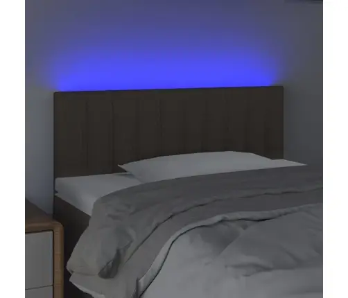 Gultas Galvgalis Ar Led, 80X5X78/88 Cm, Pelēkbrūns Audums Vidaxl