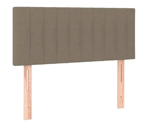 Gultas Galvgalis Ar Led, 80X5X78/88 Cm, Pelēkbrūns Audums Vidaxl