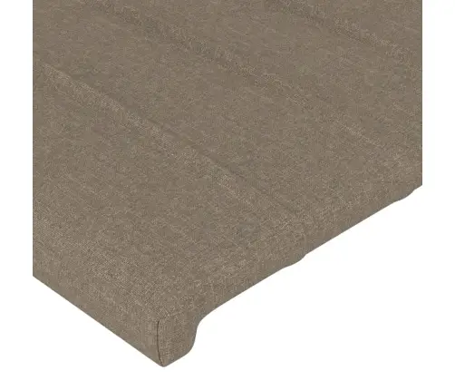 Gultas Galvgalis Ar Led, 80X5X78/88 Cm, Pelēkbrūns Audums Vidaxl