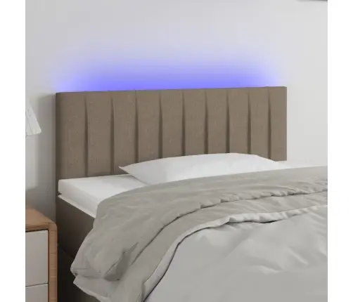 Gultas Galvgalis Ar Led, 80X5X78/88 Cm, Pelēkbrūns Audums Vidaxl