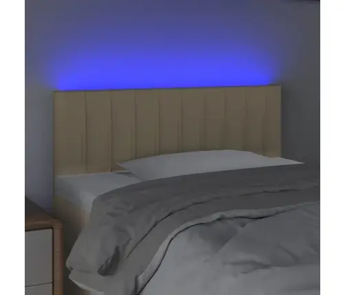 Gultas Galvgalis Ar Led, 90X5X78/88 Cm, Krēmkrāsas Audums Vidaxl Gultas Galvgalis Ar Led, 90X5X78/88 Cm, Krēmkrāsas Audums Vidaxl