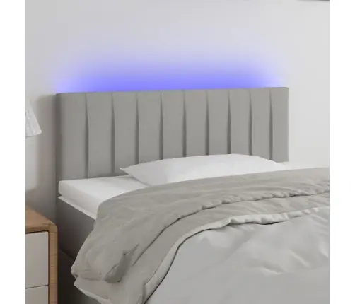 Galvūgalis Su Led, Šviesiai Pilkas, 100X5X78/88cm Audinys