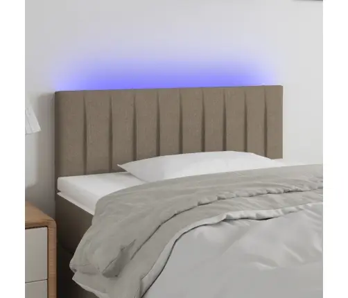 Gultas Galvgalis Ar Led, 100X5X78/88 Cm, Pelēkbrūns Audums Vidaxl