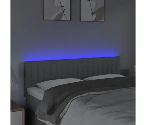 Galvūgalis Su Led, Šviesiai Pilkas, 144X5X78/88cm Audinys