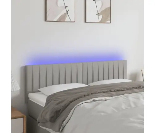 Galvūgalis Su Led, Šviesiai Pilkas, 144X5X78/88cm Audinys