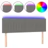 Gultas Galvgalis Ar Led, 144X5X78/88 Cm, Tumši Pelēks Audums Vidaxl