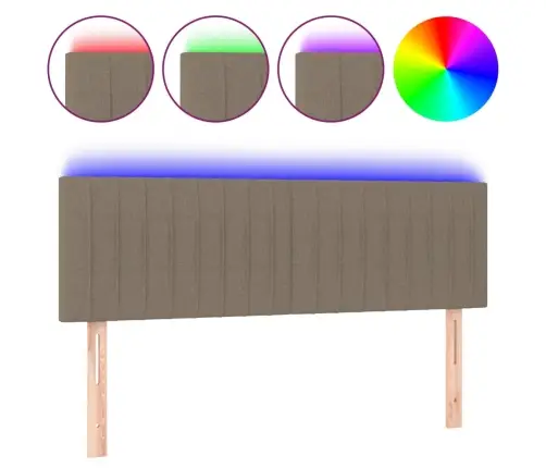 Led-Voodipeats, Pruunikashall, 144X5X78/88 cm Kangas