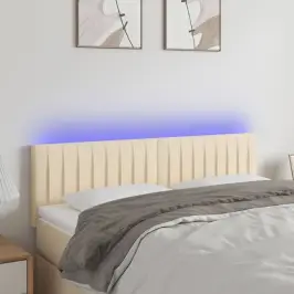 Led-Voodipeats, Kreemjas, 144X5X78/88 cm Kangas