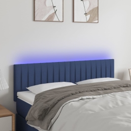Galvūgalis Su Led, Mėlynos Spalvos, 144X5X78/88cm Audinys