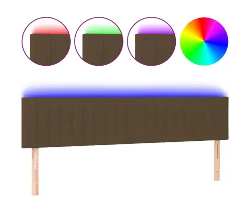 Led-Voodipeats, Tumepruun, 160X5X78/88 cm Kangas