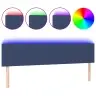 Gultas Galvgalis Ar Led, 160X5X78/88 Cm, Zils Audums Vidaxl