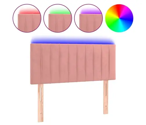 Led-Voodipeats, Roosa, 80X5X78/88 cm Samet