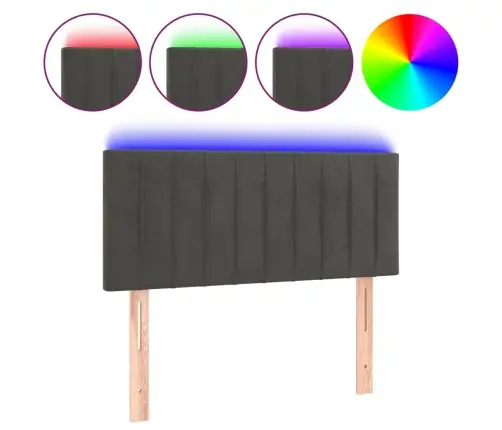 Led-Voodipeats, Tumehall, 90X5X78/88 cm Samet