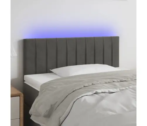 Gultas Galvgalis Ar Led, 100X5X78/88 Cm, Tumši Pelēks Samts Vidaxl Gultas Galvgalis Ar Led, 100X5X78/88 Cm, Tumši Pelēks Samts Vidaxl