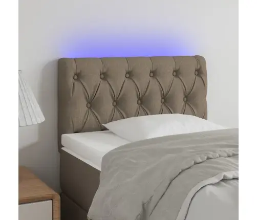Gultas Galvgalis Ar Led, 80X7X78/88 Cm, Pelēkbrūns Audums Vidaxl Gultas Galvgalis Ar Led, 80X7X78/88 Cm, Pelēkbrūns Audums Vidaxl
