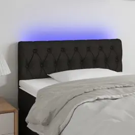 Galvūgalis Su Led, Juodos Spalvos, 100X7X78/88cm Audinys