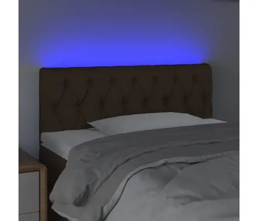 Gultas Galvgalis Ar Led, 100X7X78/88 Cm, Tumši Brūns Audums Vidaxl Gultas Galvgalis Ar Led, 100X7X78/88 Cm, Tumši Brūns Audums Vidaxl