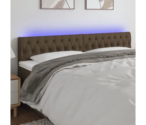 Led-Voodipeats, Tumepruun, 200X7X78/88 cm Kangas