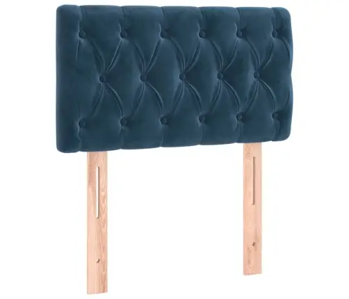 Gultas Galvgalis Ar Led, 80X7X78/88 Cm, Tumši Zils Samts Vidaxl