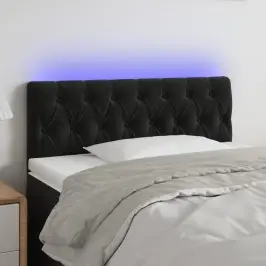 Led-Voodipeats, Must, 90X7X78/88 cm Samet