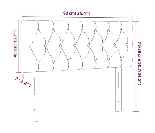 Led-Voodipeats, Tumeroheline, 90X7X78/88 cm Samet