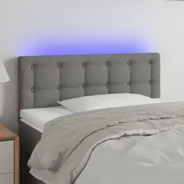 Gultas Galvgalis Ar Led, 90X5X78/88 Cm, Tumši Pelēks Audums Vidaxl