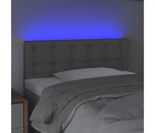 Gultas Galvgalis Ar Led, 100X5X78/88 Cm, Gaiši Pelēks Audums Vidaxl