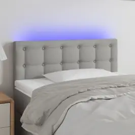 Gultas Galvgalis Ar Led, 100X5X78/88 Cm, Gaiši Pelēks Audums Vidaxl