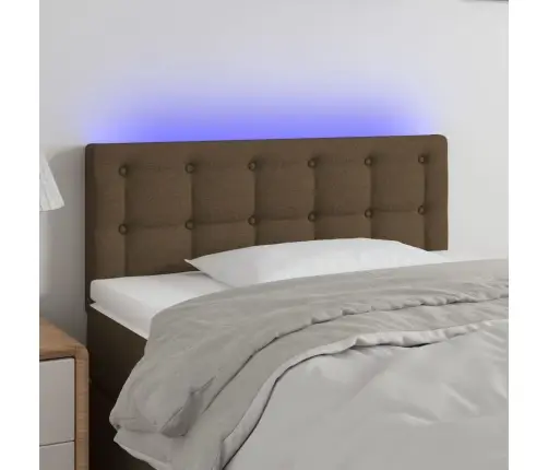 Gultas Galvgalis Ar Led, 100X5X78/88 Cm, Tumši Brūns Audums Vidaxl Gultas Galvgalis Ar Led, 100X5X78/88 Cm, Tumši Brūns Audums Vidaxl