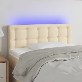 Led-Voodipeats, Kreemjas, 100X5X78/88 cm Kangas