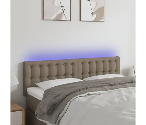 Galvūgalis Su Led, Taupe Spalvos, 144X5X78/88cm Audinys