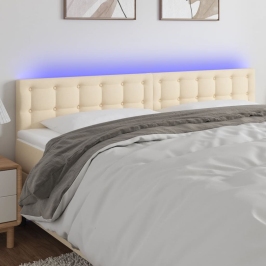 Led-Voodipeats, Kreemjas, 160X5X78/88 cm Kangas