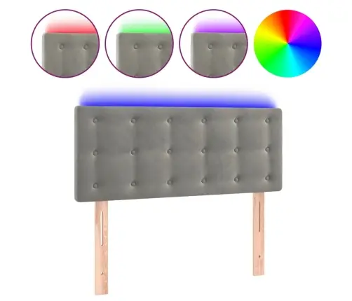 Led-Voodipeats, Helehall, 80X5X78/88 cm Samet