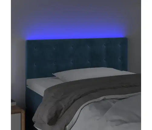 Gultas Galvgalis Ar Led, 90X5X78/88 Cm, Tumši Zils Samts Vidaxl Gultas Galvgalis Ar Led, 90X5X78/88 Cm, Tumši Zils Samts Vidaxl
