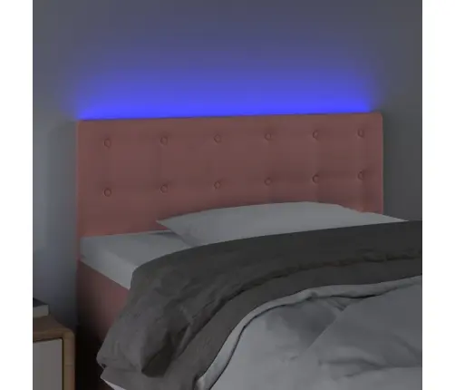 Led-Voodipeats, Roosa, 90X5X78/88 cm Samet