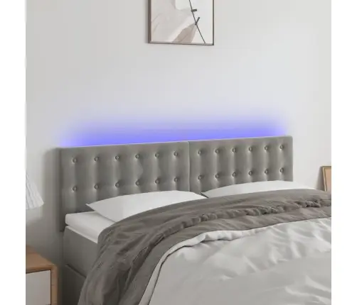 Led-Voodipeats, Helehall, 144X5X78/88 cm Samet