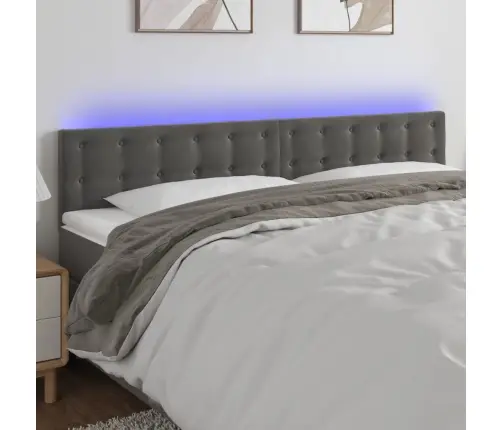 Led-Voodipeats, Tumehall, 180X5X78/88 cm Samet