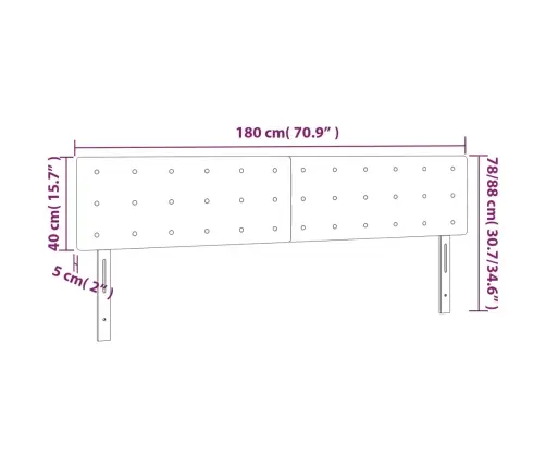 Led-Voodipeats, Must, 180X5X78/88 cm Samet