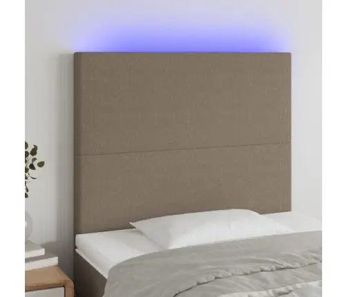 Galvūgalis Su Led, Taupe Spalvos, 80X5X118/128cm Audinys
