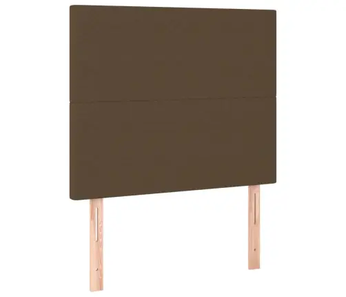 Gultas Galvgalis Ar Led, 90X5X118/128 Cm, Tumši Brūns Audums Vidaxl