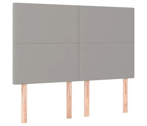 Galvūgalis Su Led, Šviesiai Pilkas, 144X5X118/128cm Audinys