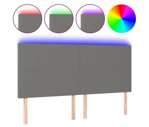 Led-Voodipeats, Tumehall, 160X5X118/128 cm Kangas