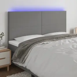 Galvūgalis Su Led, Tamsiai Pilkas, 200X5X118/128cm Audinys