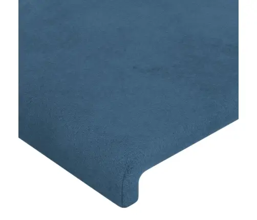 Gultas Galvgalis Ar Led, 90X5X118/128 Cm, Tumši Zils Samts Vidaxl