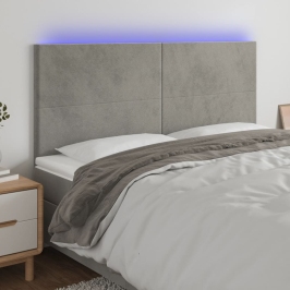 Led-Voodipeats, Helehall, 160X5X118/128 cm Samet