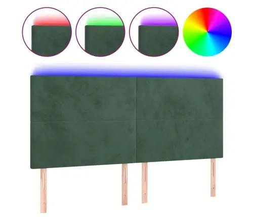 Led-Voodipeats, Tumeroheline, 160X5X118/128 cm Samet